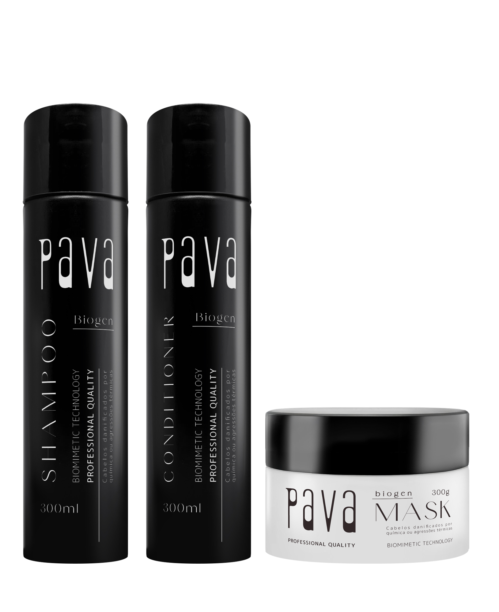Shampoo + Conditioner + Mask - Pava Biogen Shampoo + Conditioner + Mask - Pava Biogen