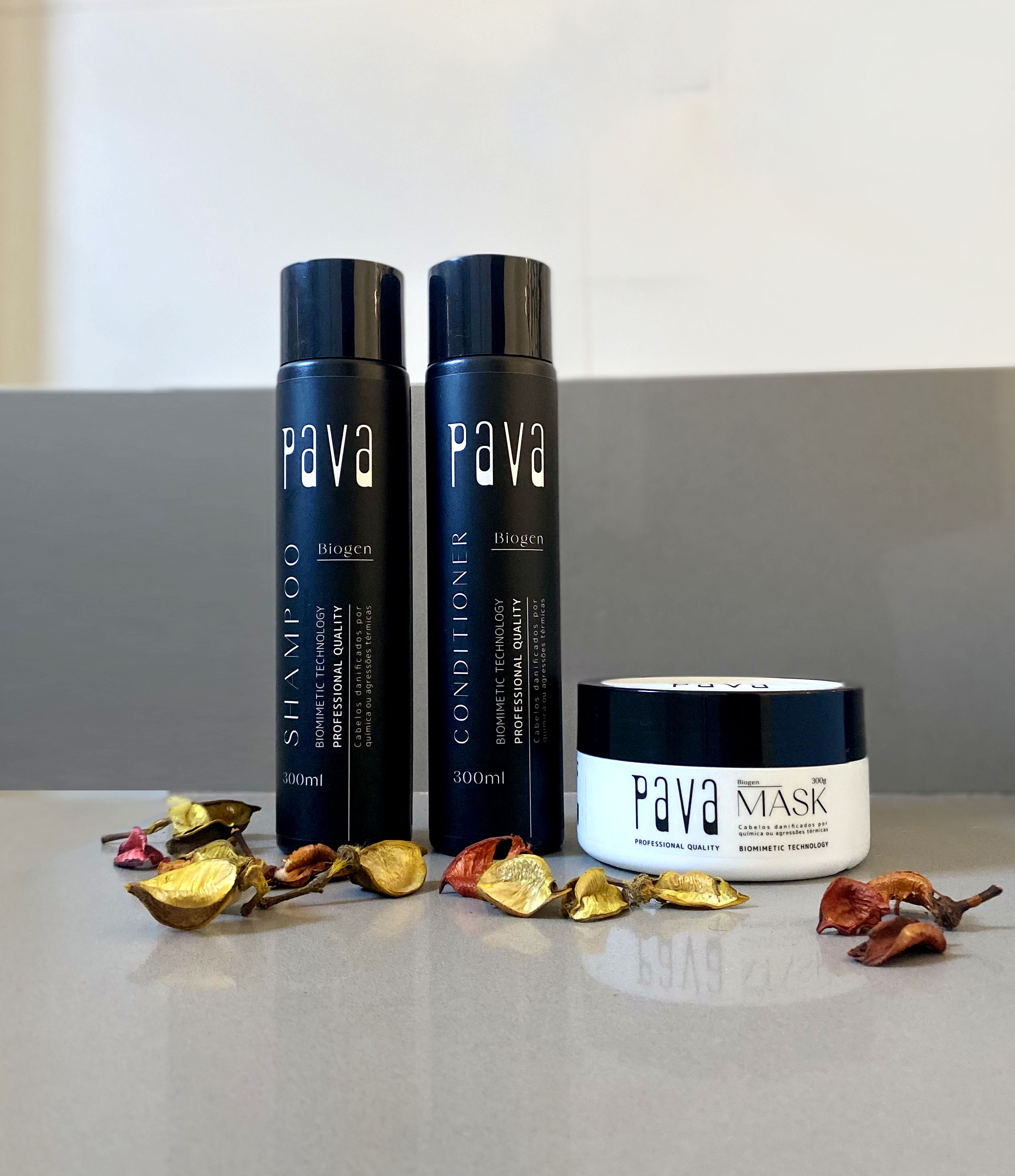 Shampoo + Conditioner + Mask - Pava Biogen Shampoo + Conditioner + Mask - Pava Biogen